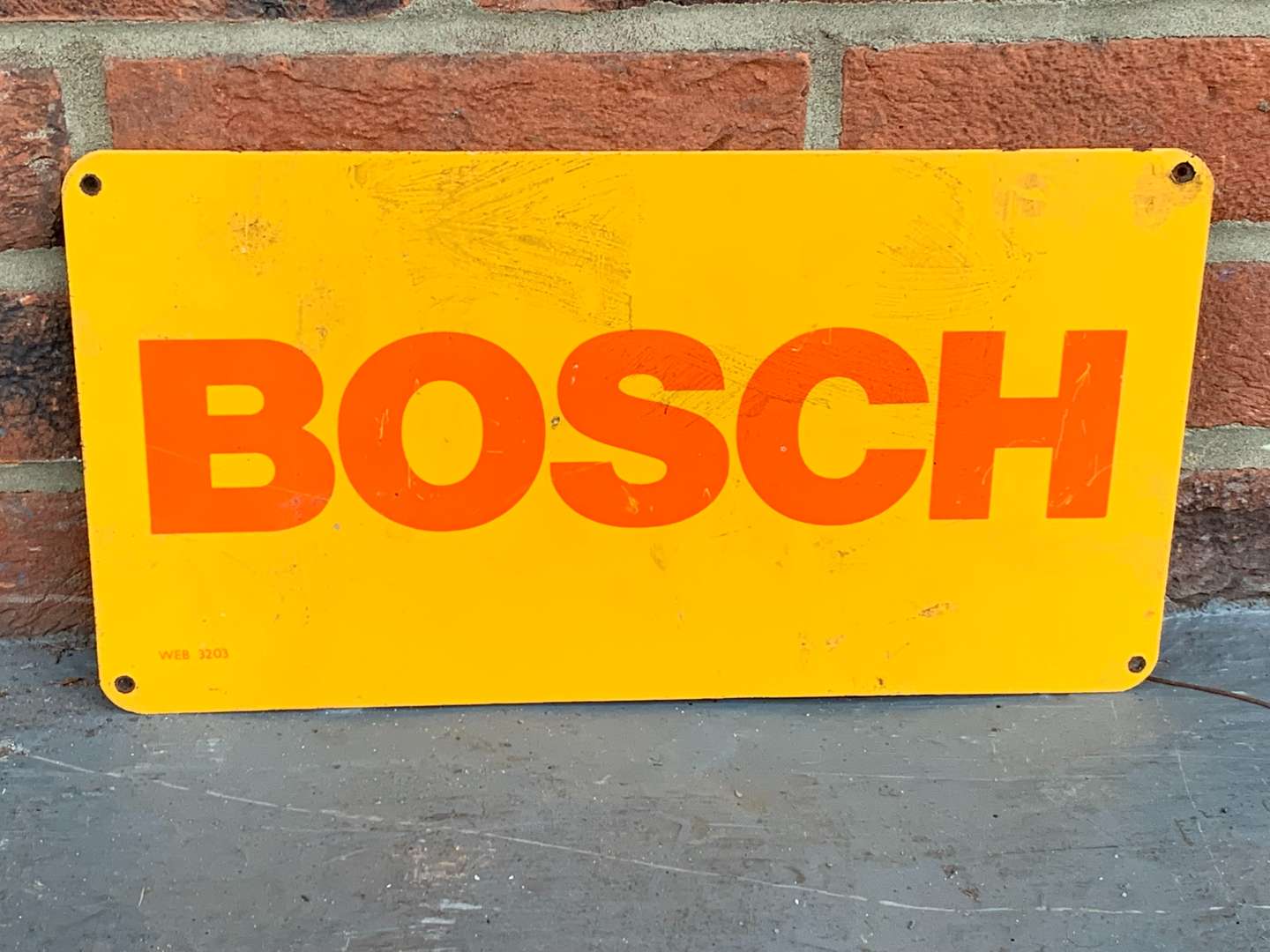 <p>Small Metal Bosch Sign</p>