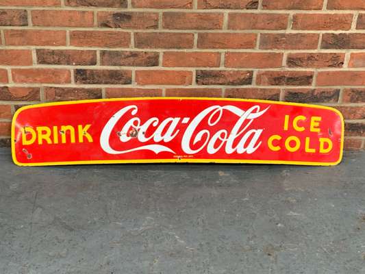 Enamel Drink Coca-Cola Ice Cold Truck Visor | Saturday 19th & Sunday ...