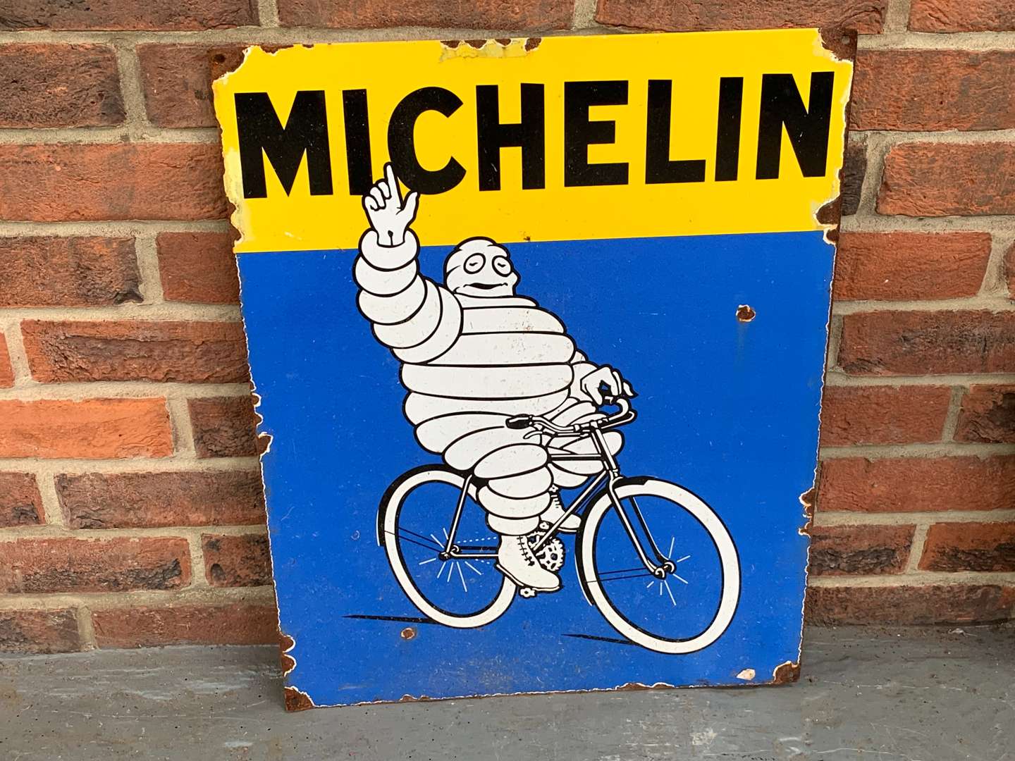 <p>Enamel Michelin Cycles Sign</p>