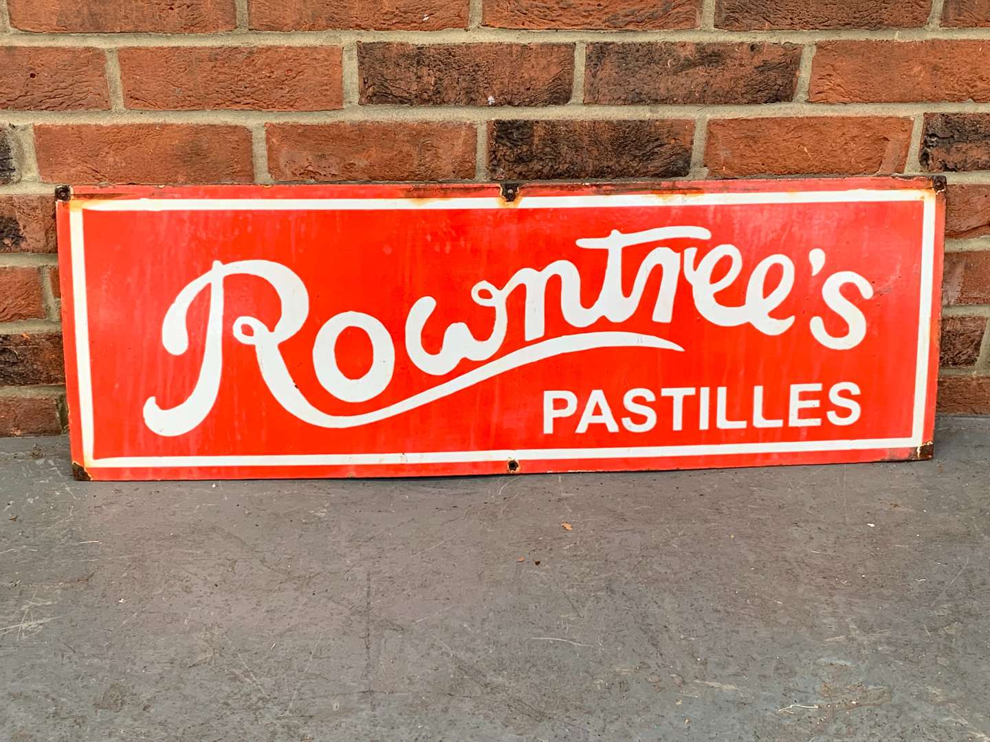 <p>Enamel Rowntree's Pastilles Sign</p>
