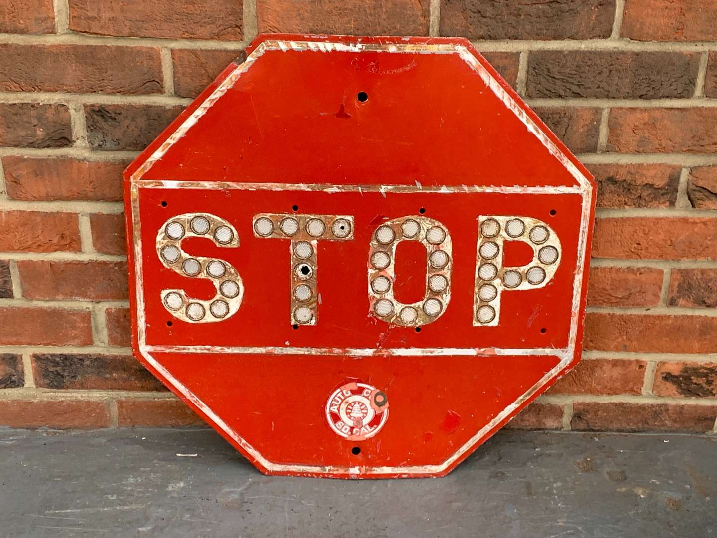 <p>&nbsp;1930's Enamel American Stop Sign</p>