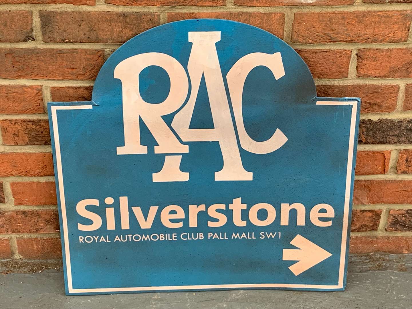 <p>Metal Made RAC Silverstone Sign</p>