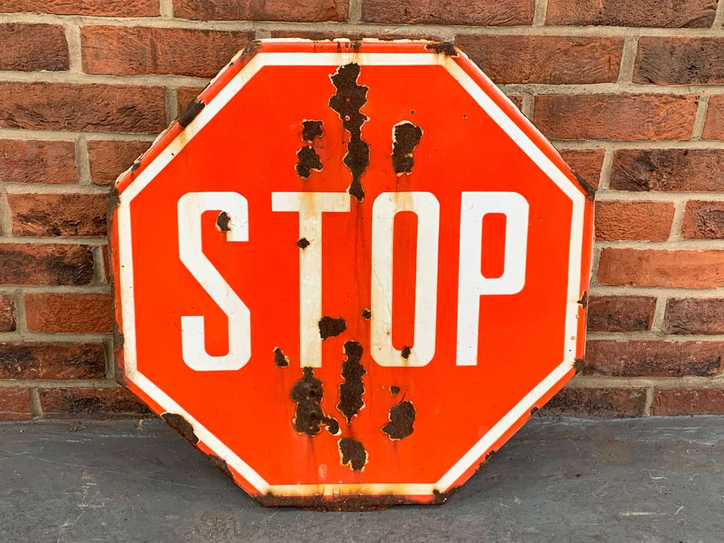 <p>Enamel Stop Sign</p>