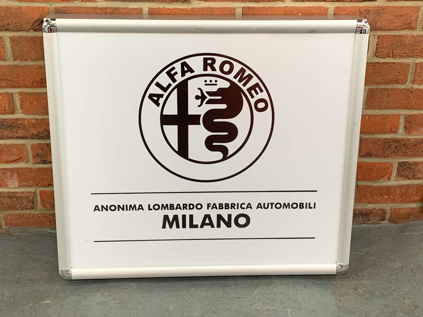 <p>Modern Illuminated Alfa Romeo Sign</p>