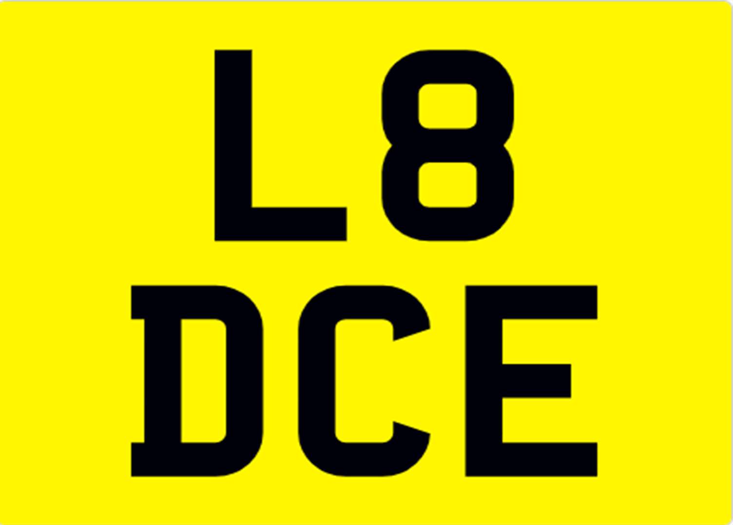 <p>&nbsp; L8 DCE REGISTRATION NUMBER</p>