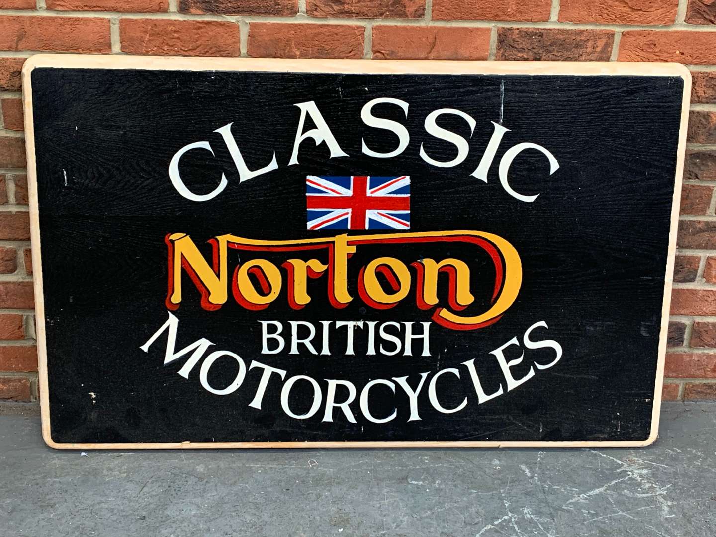 <p>Classic Norton British Motorcycle Sign</p>