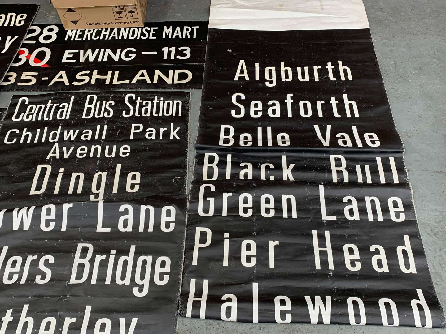 <p>Large Quantity Of British and American Bus Blinds&nbsp;</p>