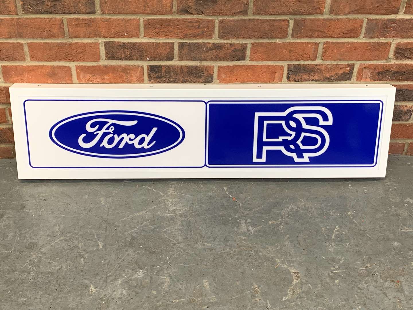 <p>Modern Metal Framed Ford RS Illuminated Sign</p>