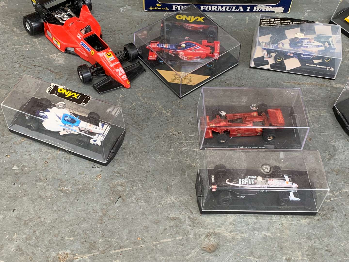 <p>Quantity of Boxed F1 Die Cast Cars</p>