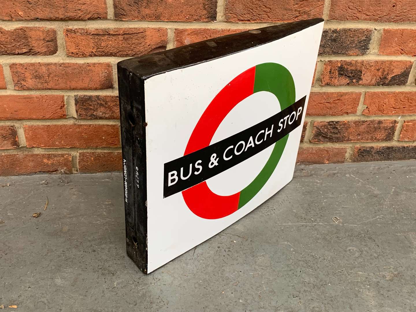 <p>Enamel bus and Coach Stop Sign</p>