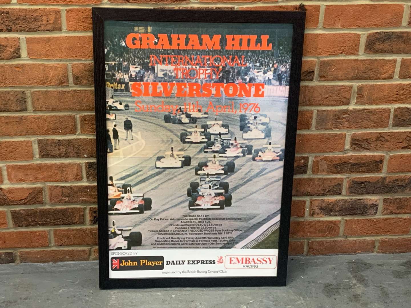 <p>Original 1976 Framed Silverstone Race Poster</p>