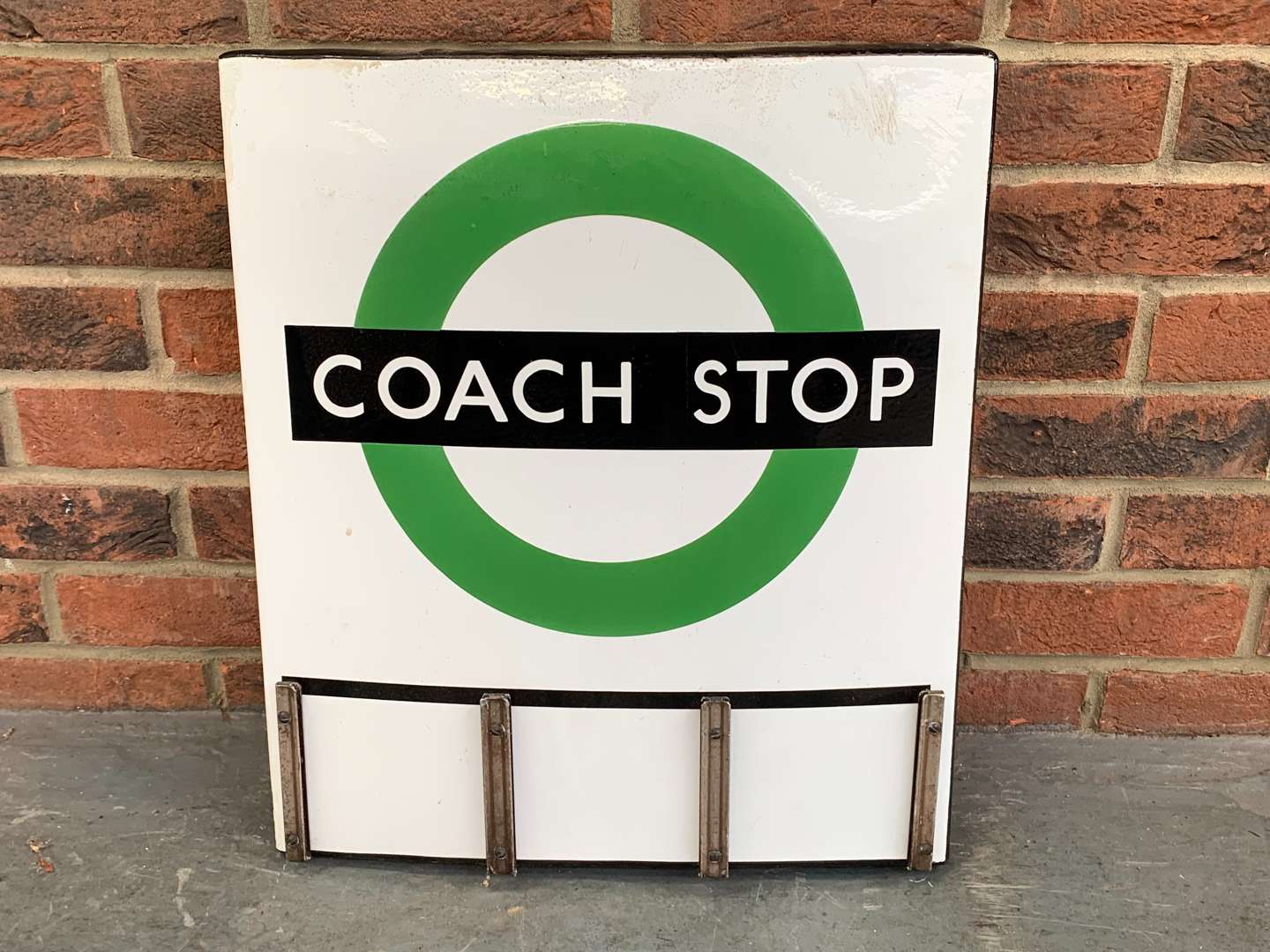 <p>Enamel Coach Stop Sign</p>