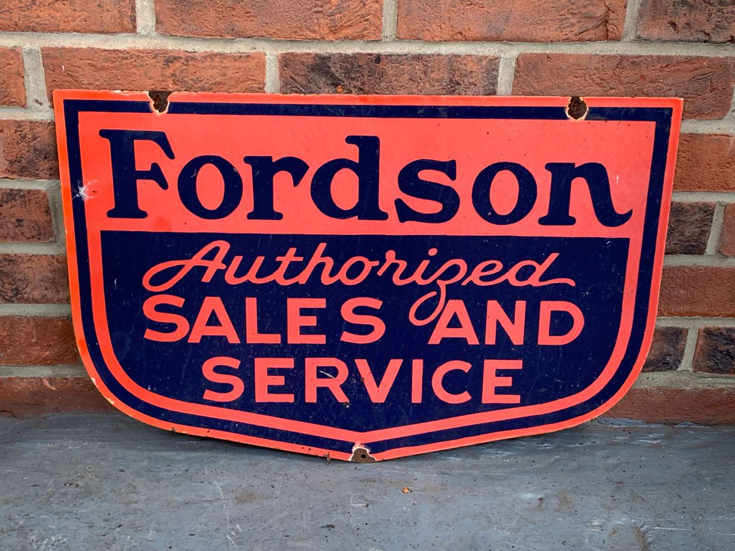 <p>Fordson Sales and Service Enamel Sign</p>