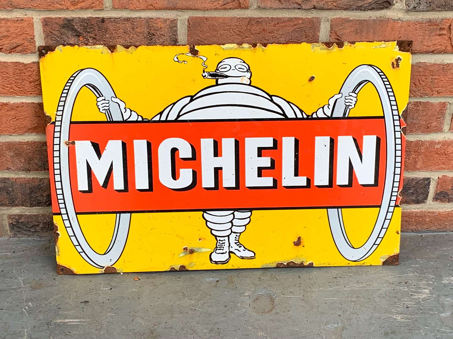 <p>Michelin Tyre's Enamel Sign</p>