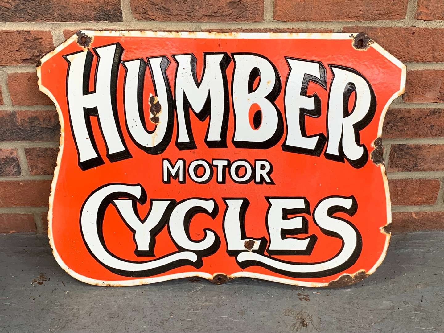 <p>Humber Motor Cycles Enamel Sign</p>