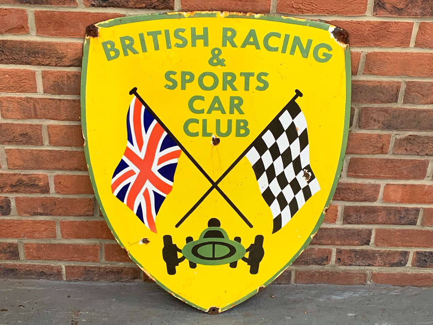 <p>British Racing and Sports Club Emblem Sign</p>
