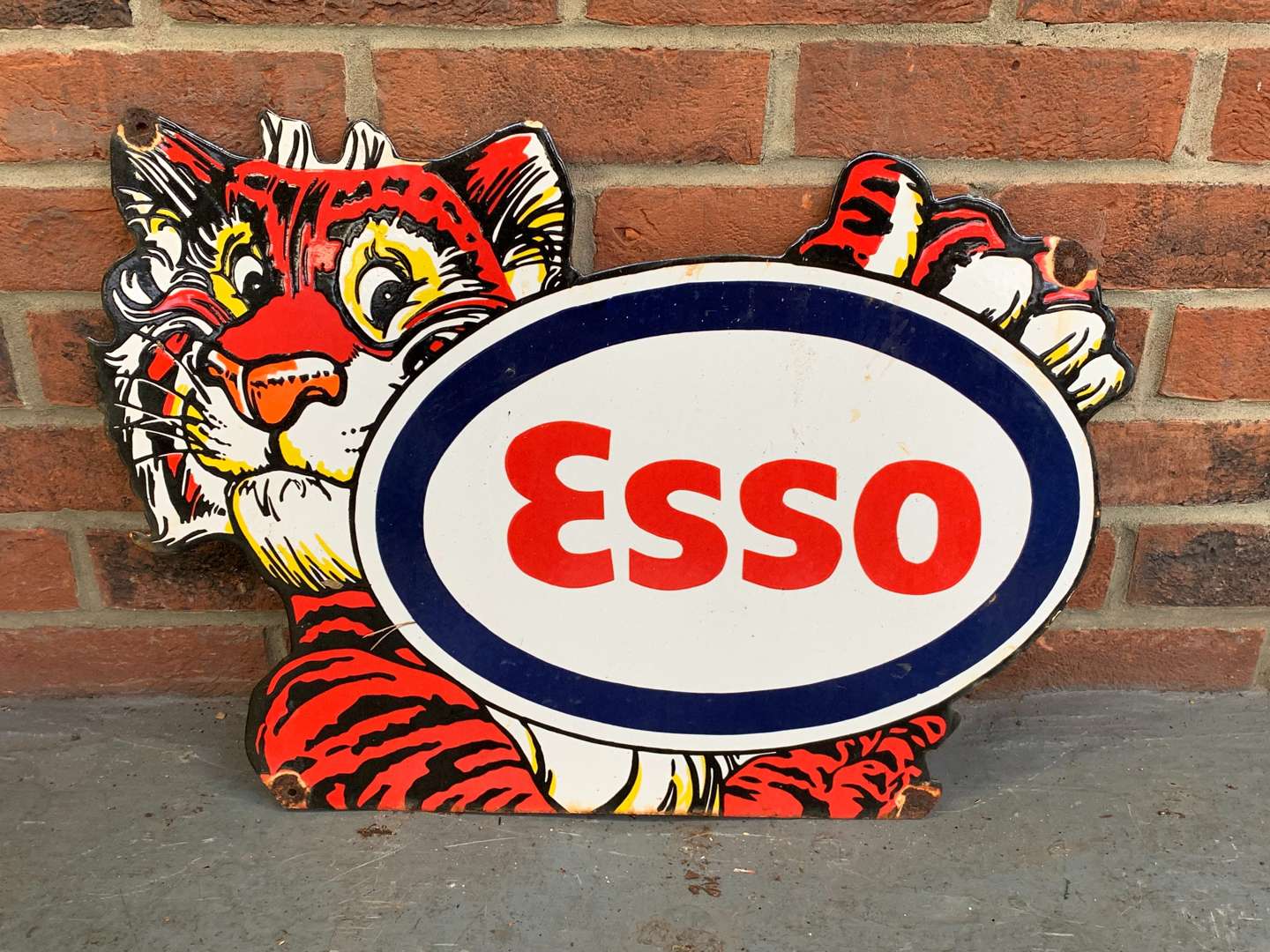 <p>Esso Tiger Enamel Sign</p>