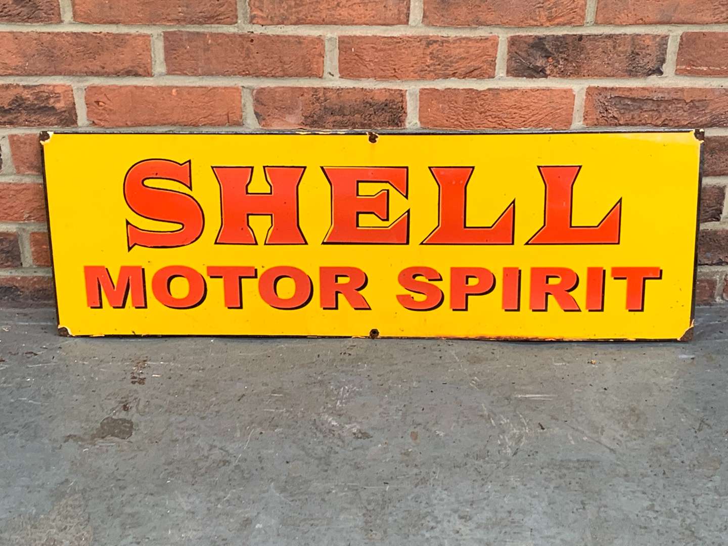 <p>Shell Motor Spirit Enamel Sign</p>