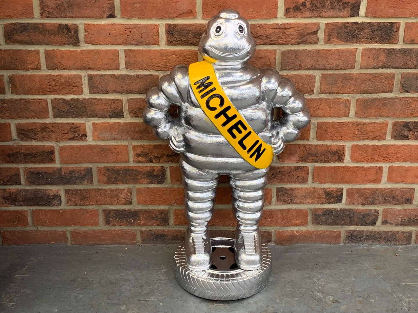 <p>Large Cast Aluminium Michelin Man</p>