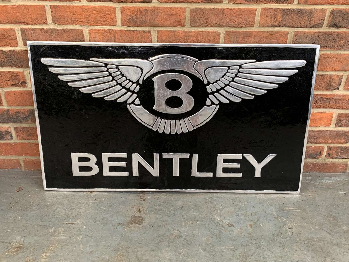 <p>Large Cast Aluminium Bentley Sign</p>