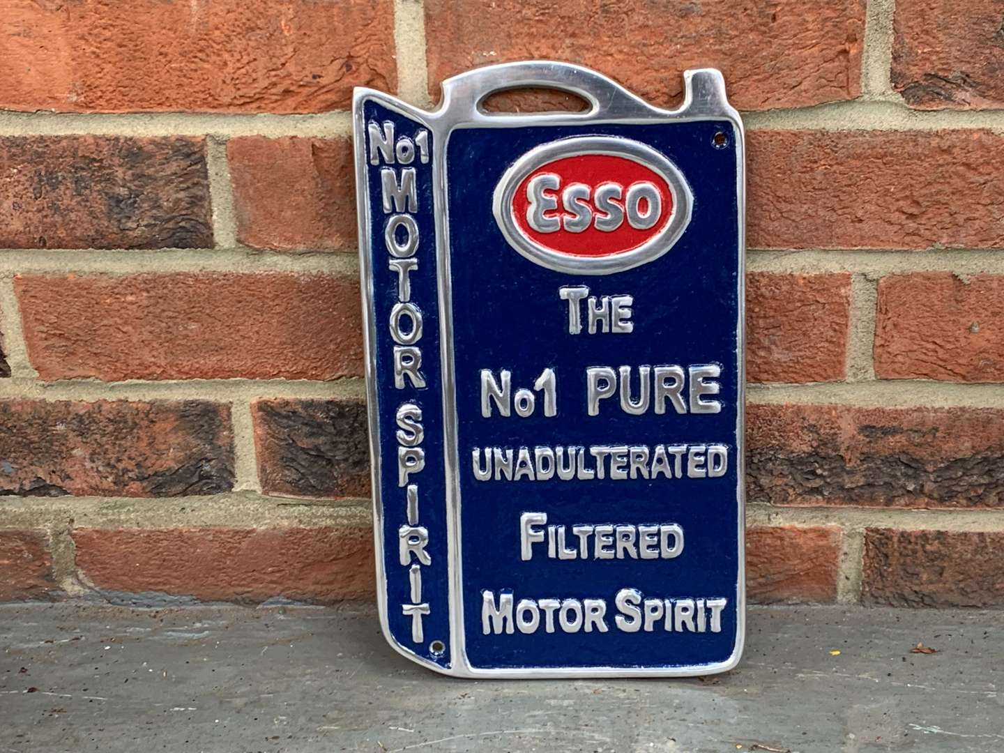<p>Esso Motor Spirit Aluminium Sign</p>