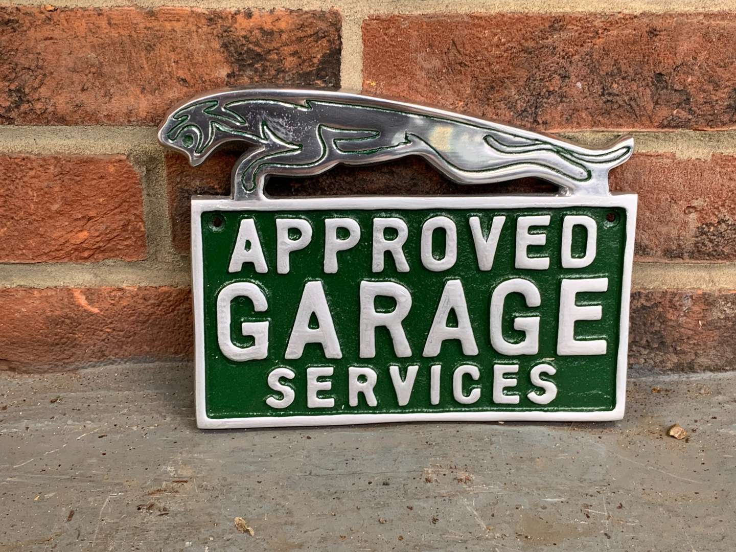 <p>Jaguar Approved Garage Services Aluminium Sign</p>