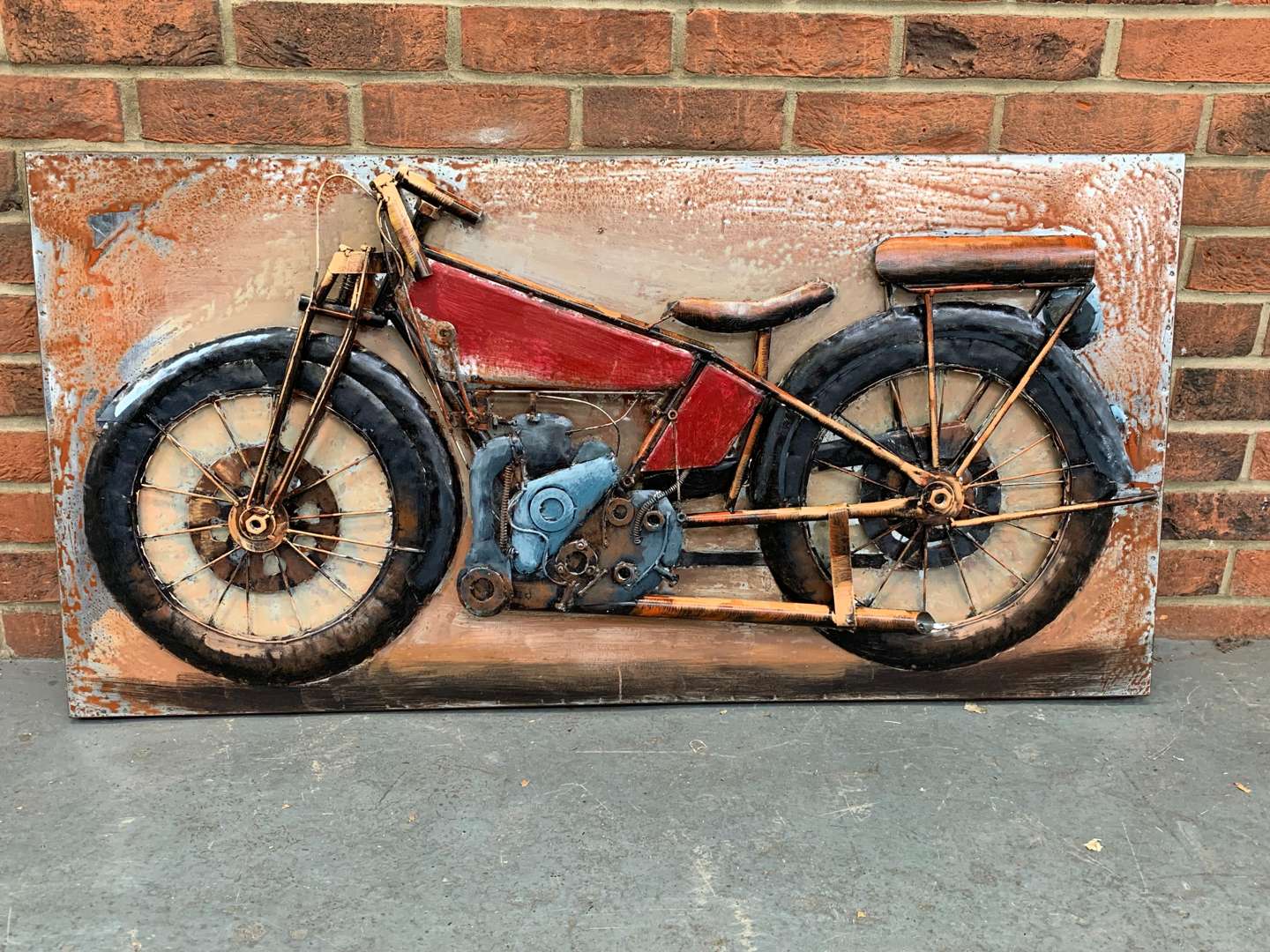 <p>Modern Metal Motorbike Wall Art&nbsp;</p>
