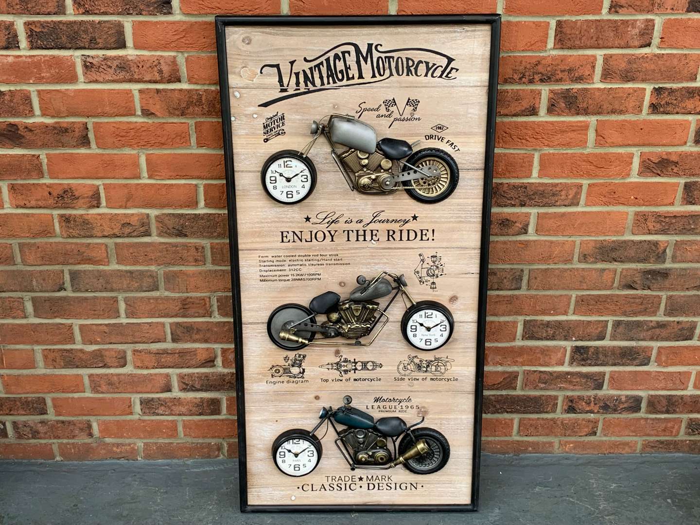 <p>Motorcycle Clock Wall Art</p>