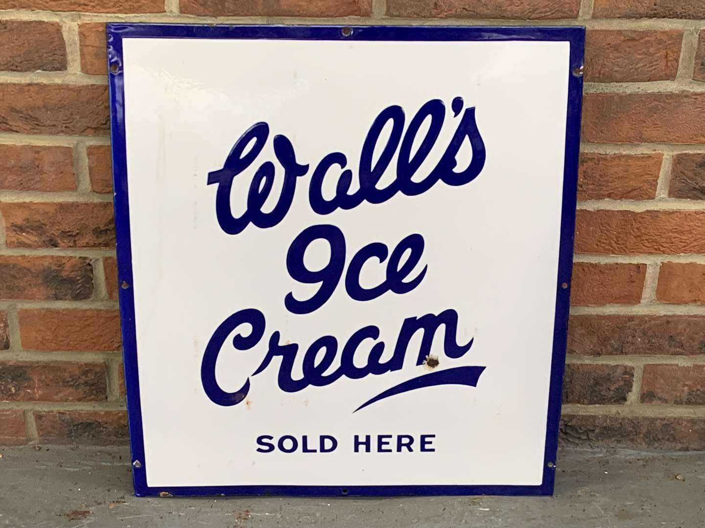 <p>Walls Ice Cream Enamel Sign</p>