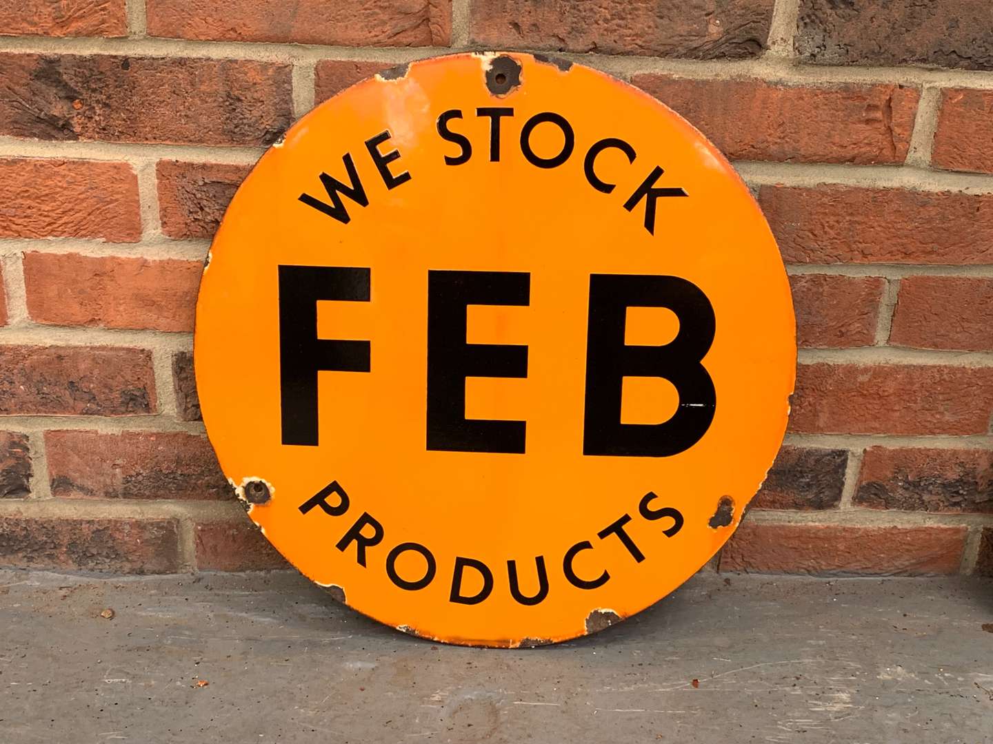 <p>We Stock FEB Products Enamel Sign</p>