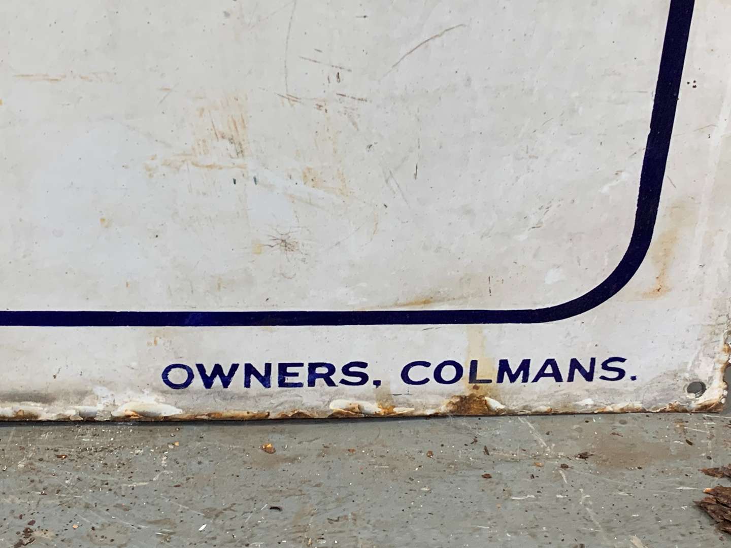 <p>Colmans Starch Enamel Sign</p>