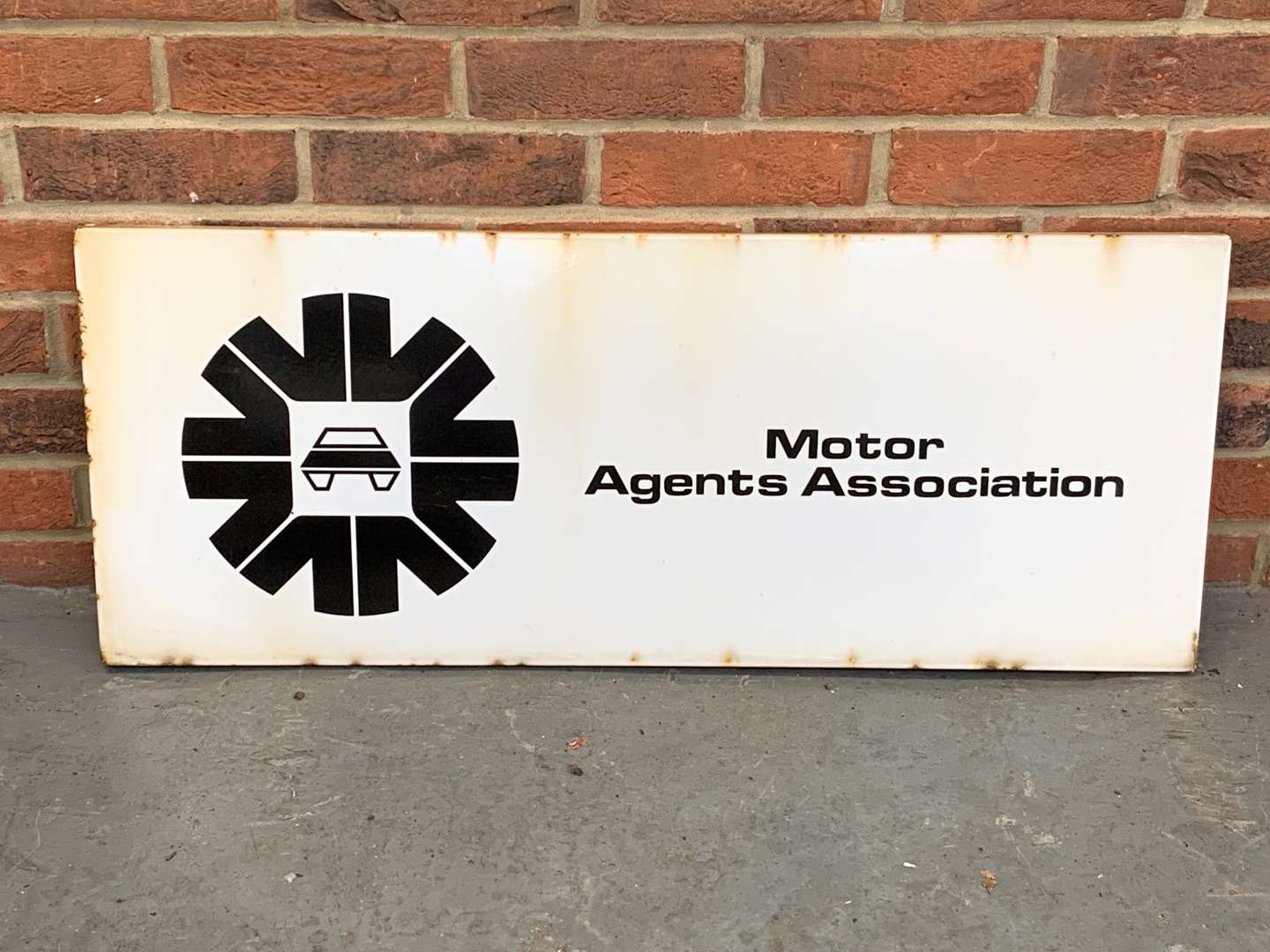 <p>Motor Agents Association Enamel Sign</p>