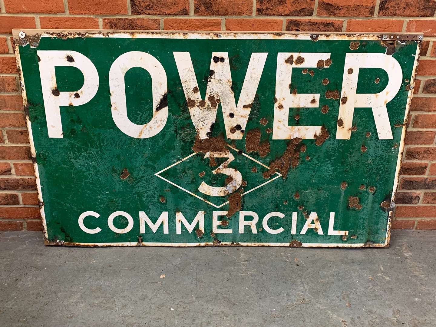 <p>Power 3 Commercial Enamel Sign</p>
