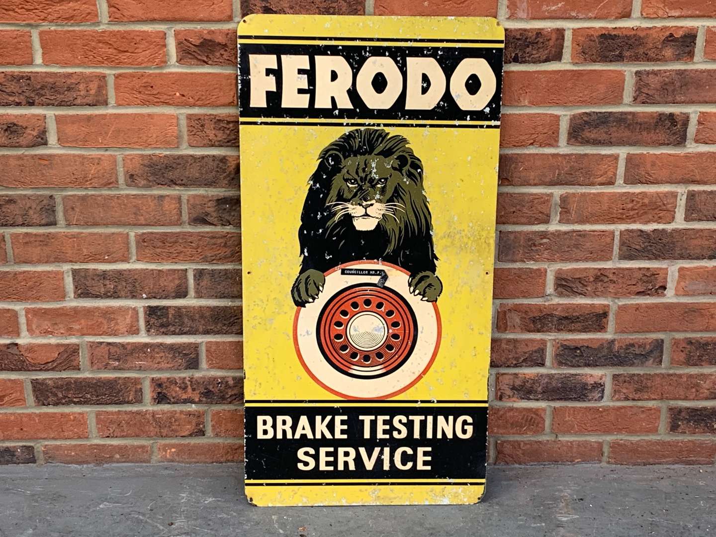<p>Ferodo Brake Testing Aluminium Sign</p>