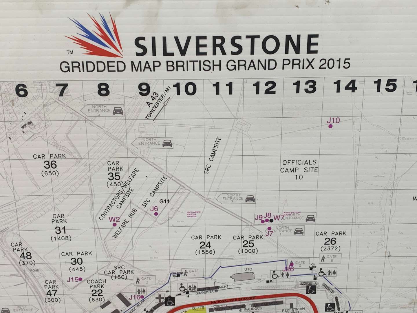 <p>Silverstone Gridded 2015 British GP Map&nbsp;</p>