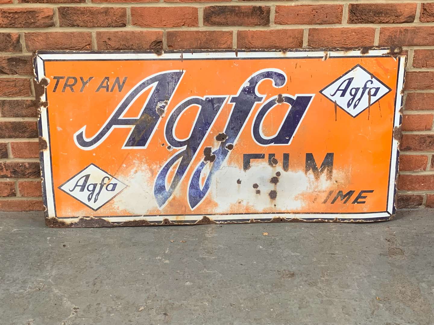 <p>Try an AGFA Film Enamel Sign</p>
