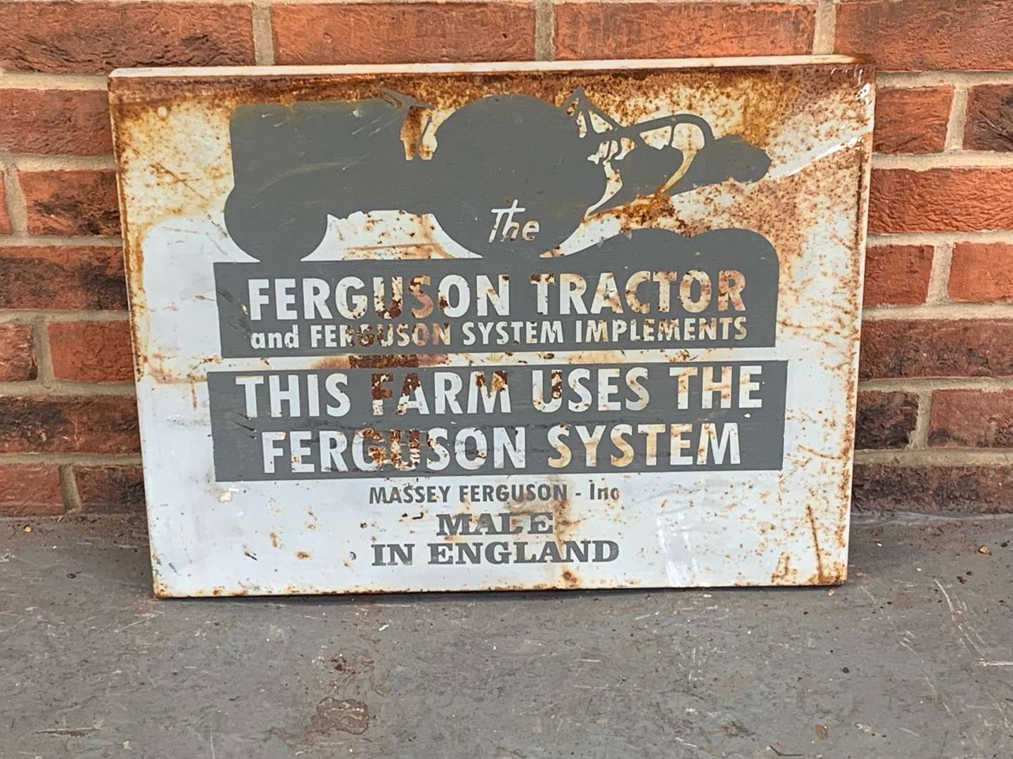 <p>Metal Made Ferguson Tractor Sign</p>