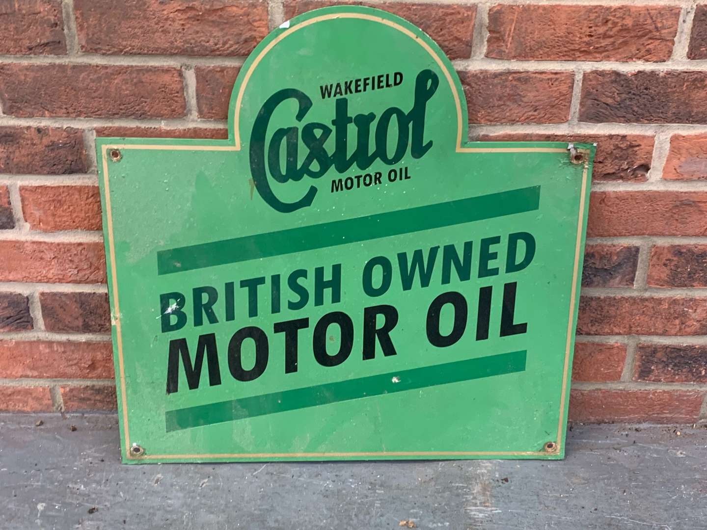 <p>Castrol British Owned Motor Oil Made Sign</p>