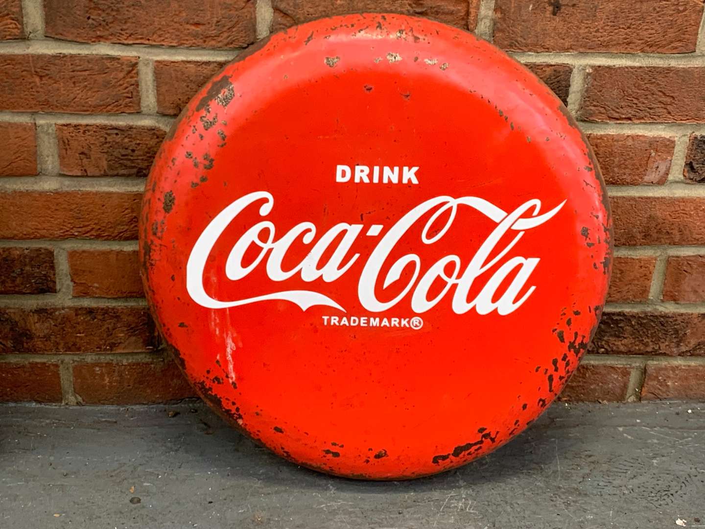 <p>Coca Cola Convex Metal Sign</p>