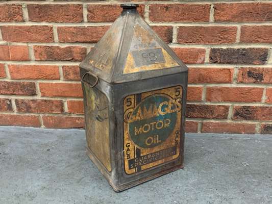 英国製 １９５０年代 GAMAGES MOTOR OIL CAN AUTOMOBILIA GARAGE