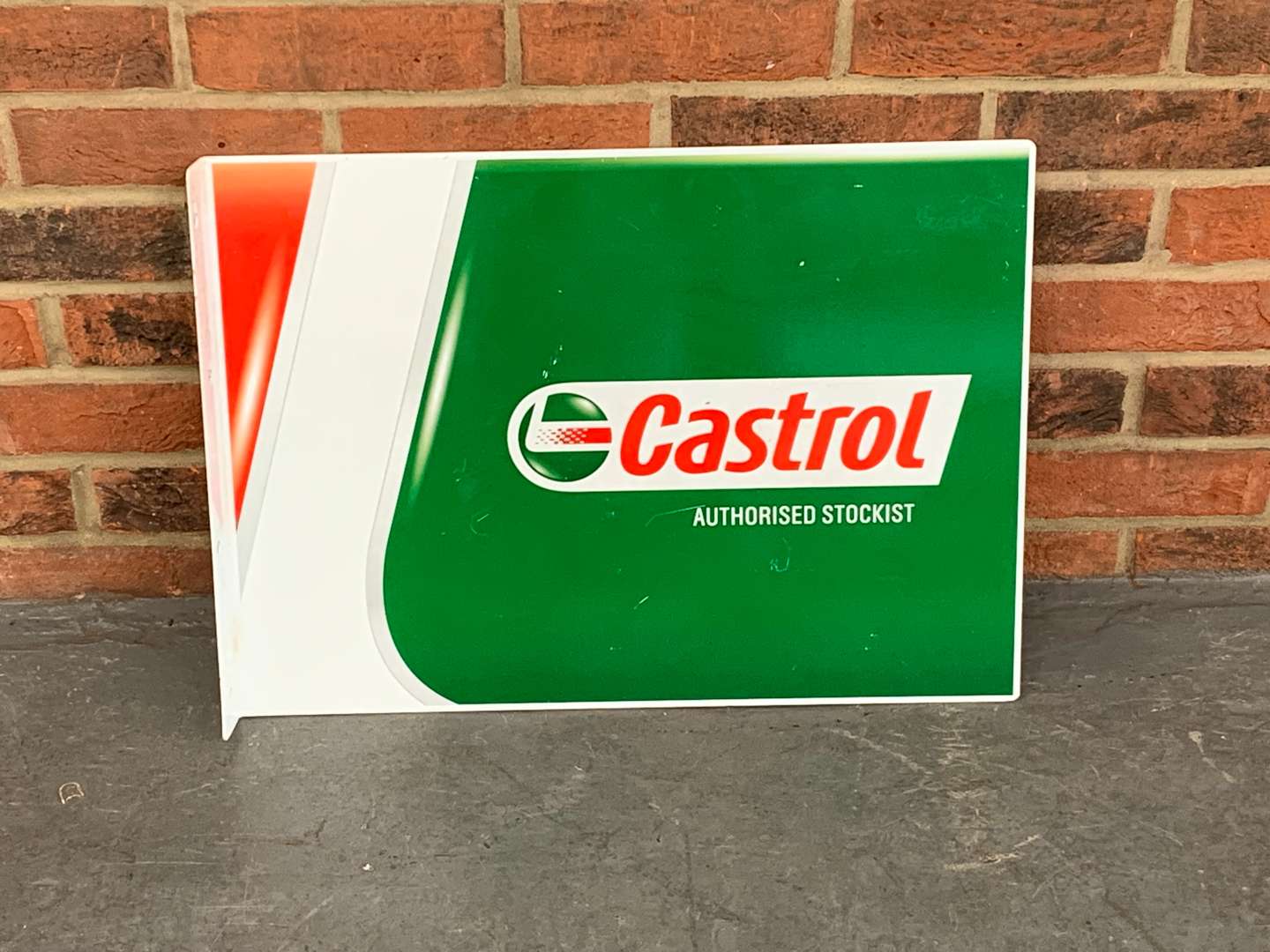 <p>Castrol Authorised Stockist Flange Sign</p>