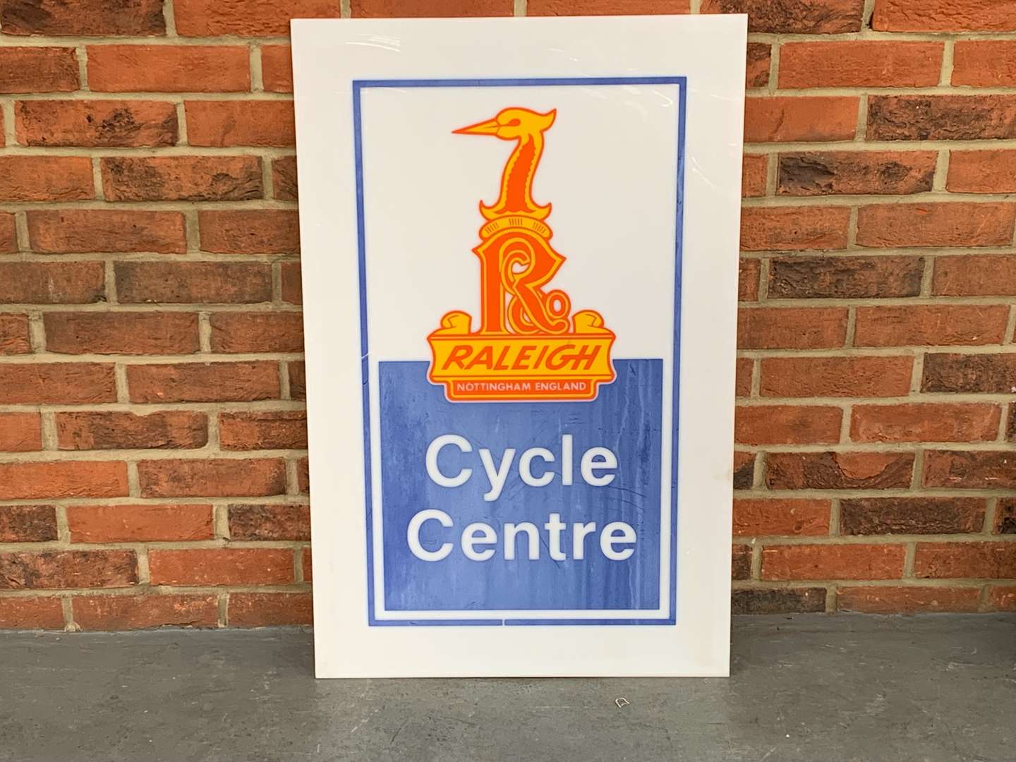 <p>Raleigh Cycle Centre Perspex Sign</p>