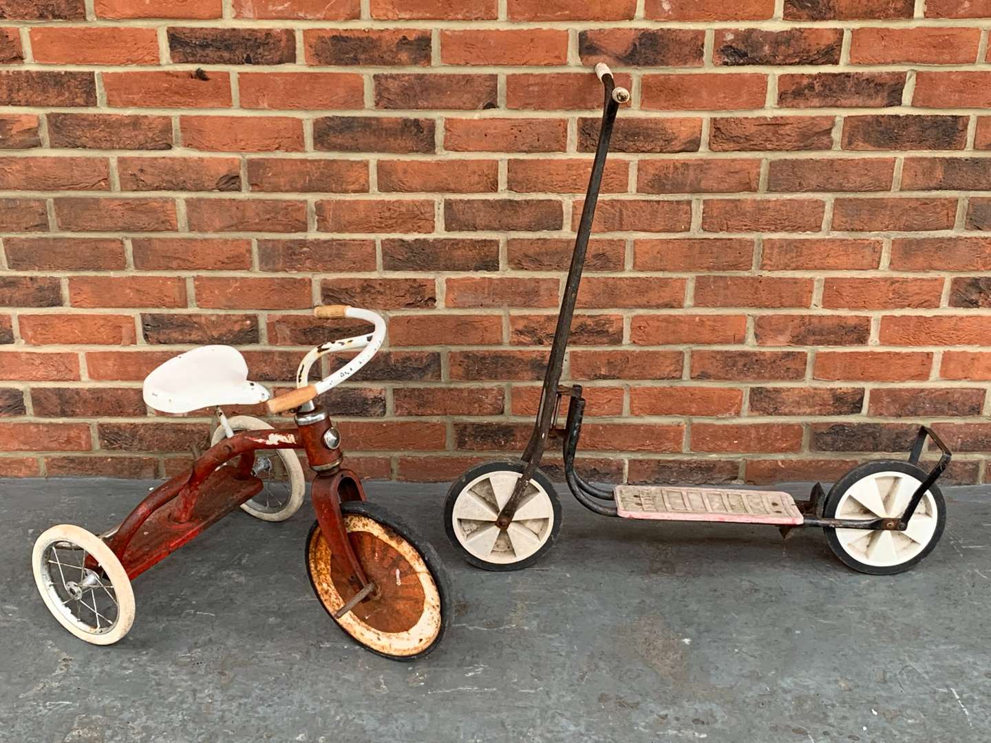 <p>Vintage Child's Trike and Scooter&nbsp;</p>