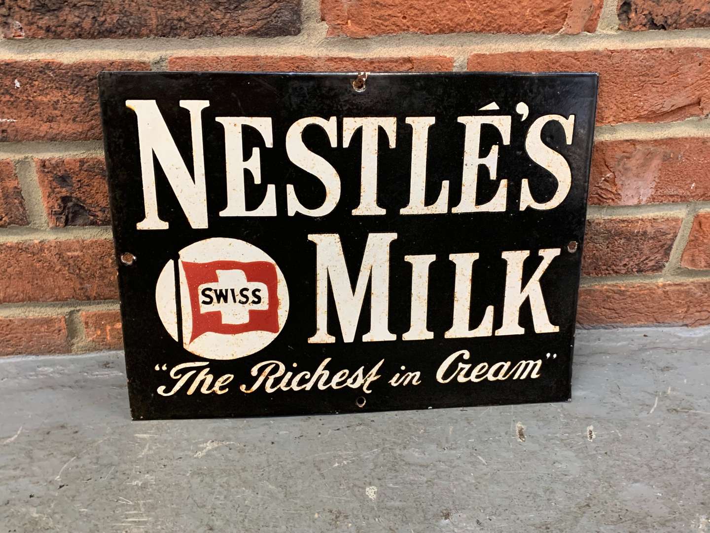 <p>Nestles Milk Enamel Sign</p>