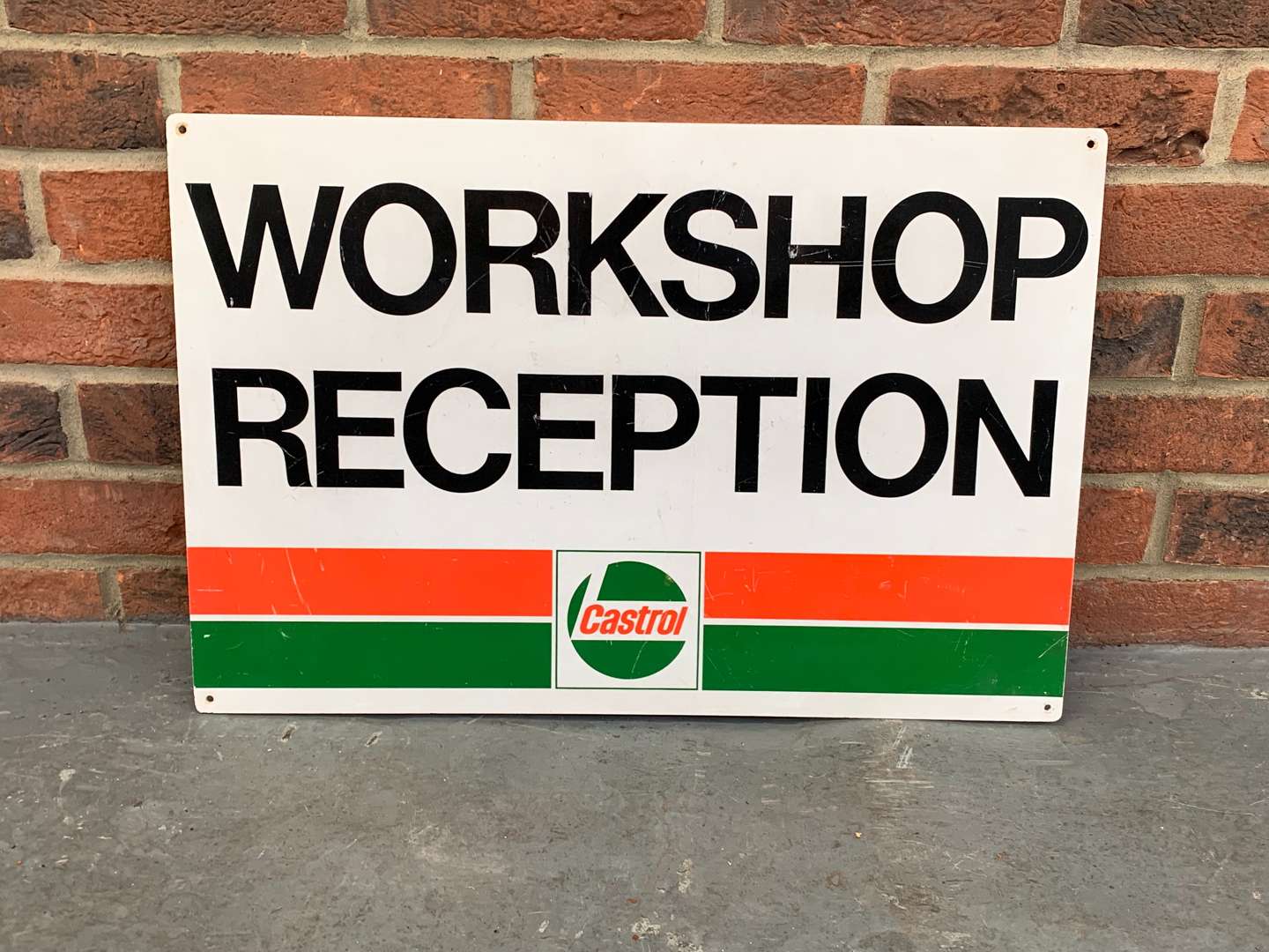 <p>Castrol Workshop Reception Plastic Sign</p>