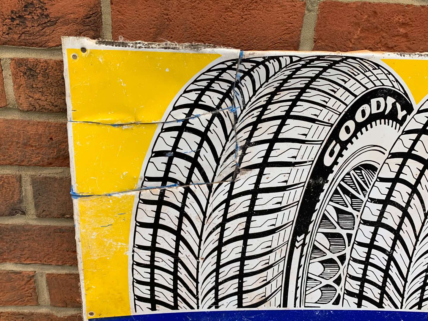 <p>Goodyear Aquatred Tyre's Aluminium Sign a/f</p>