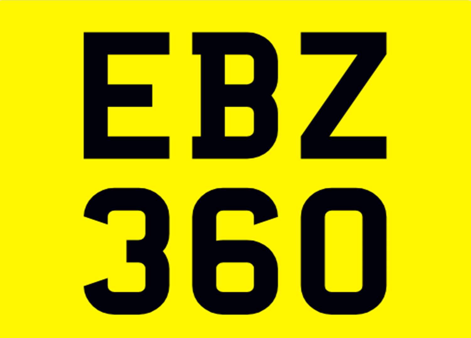 <p>&nbsp; EBZ 360 Registration Number&nbsp;</p>