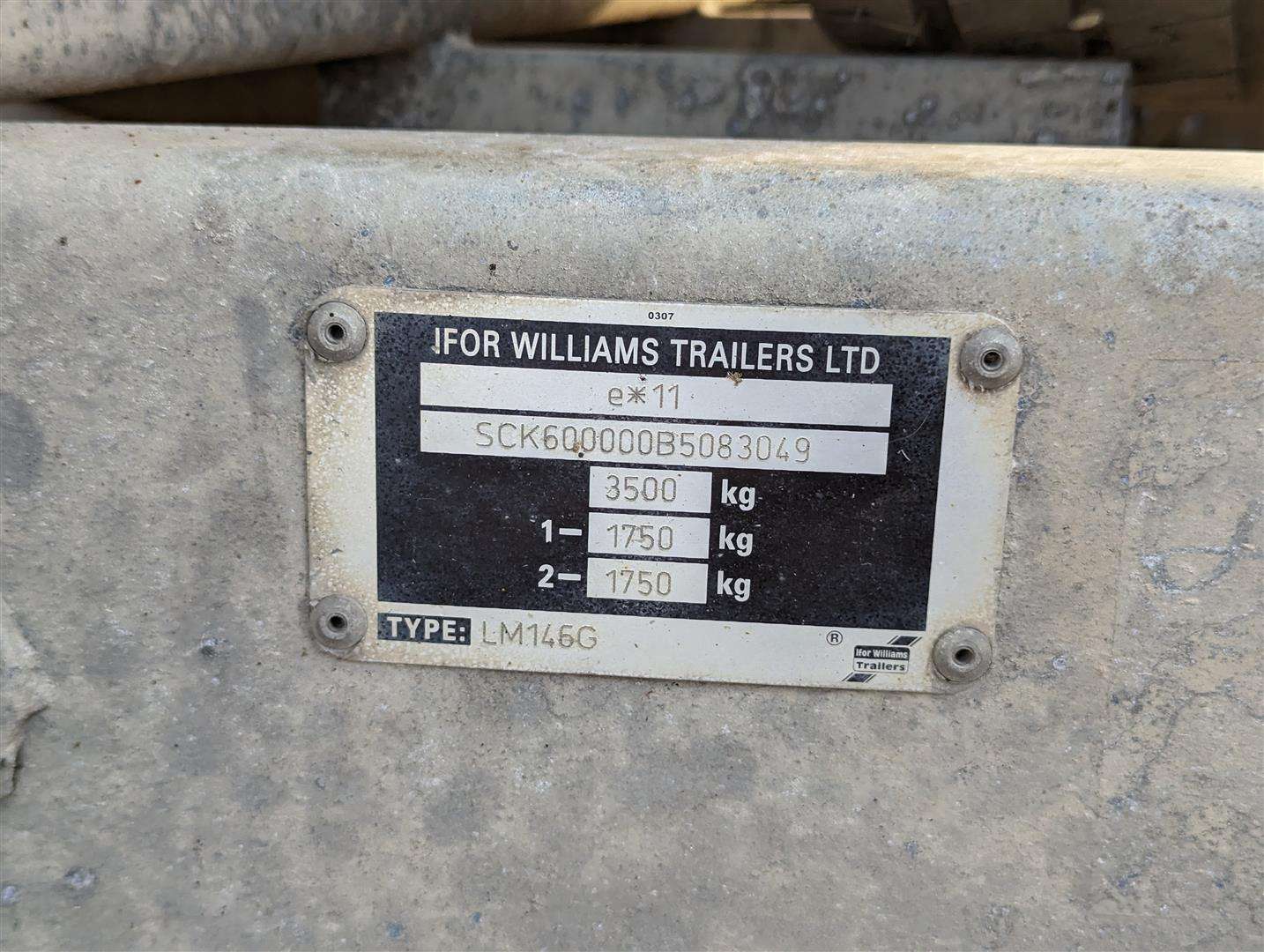 <p>IFOR WILLIAMS TRAILER LM146G</p>
