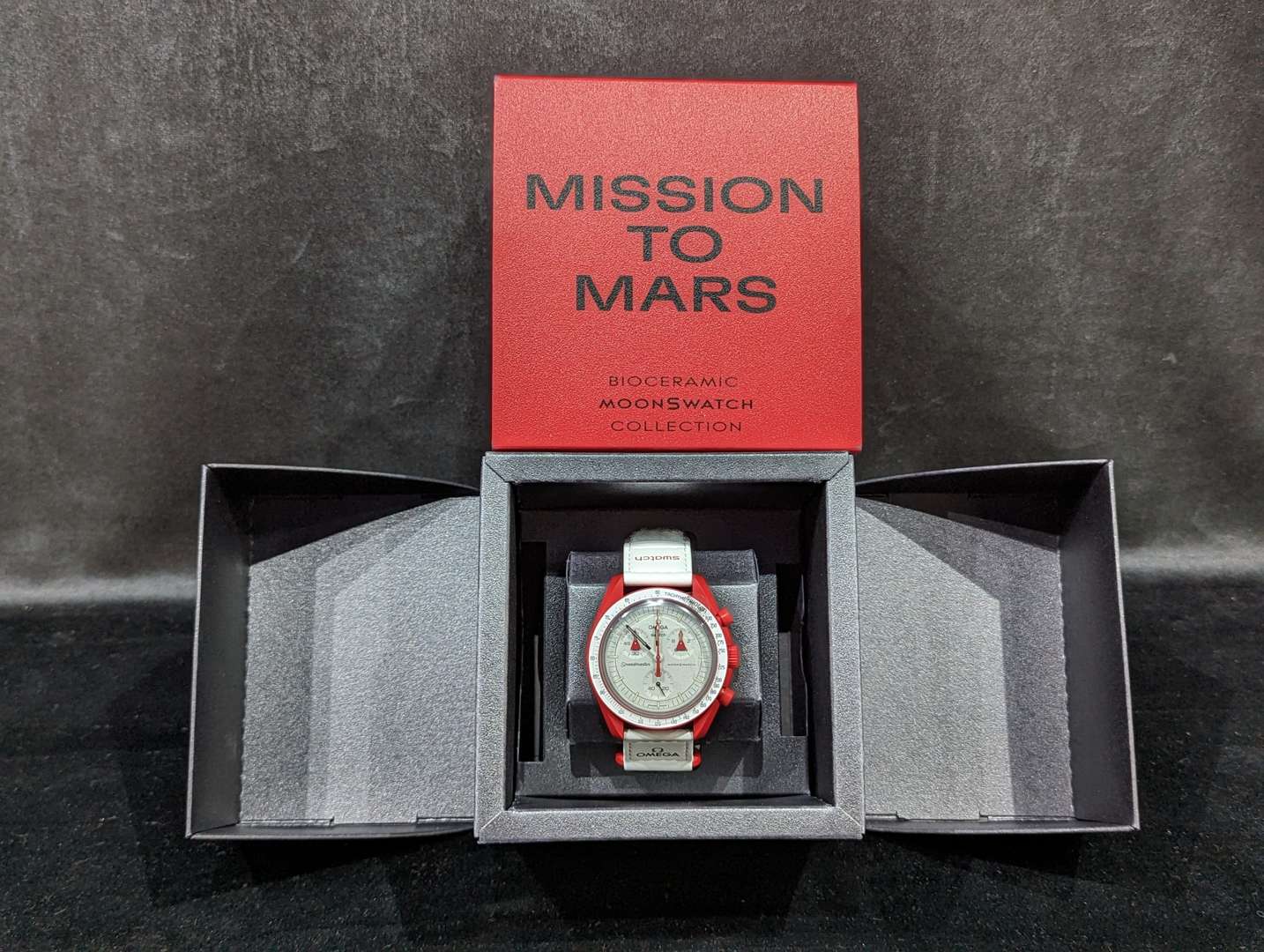 <p>Omega Swatch “Mission to Mars” men's watch</p>