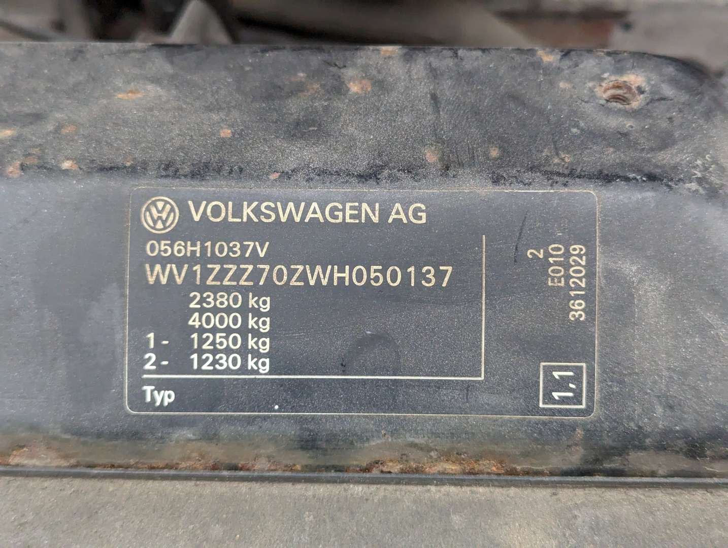<p>1998 VW T4 800 SPECIAL TD SWB</p>